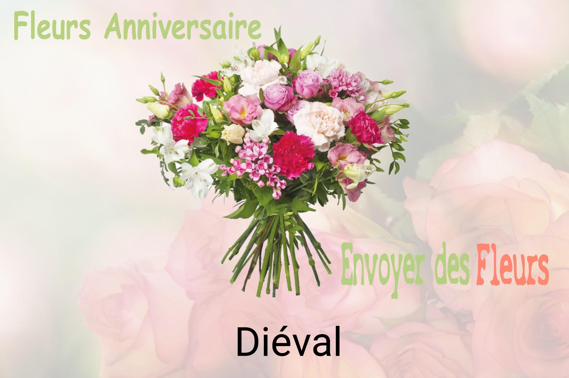 Bouquet de fleurs d’anniversaire livré à Diéval